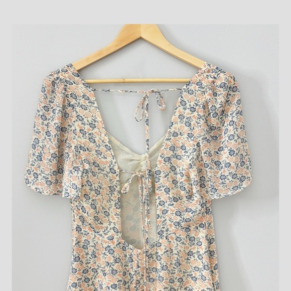 Urban Outfitters UO Mini Dress Spring Shower Chiffon Floral Butterfly Print Sz L - Picture 4 of 15